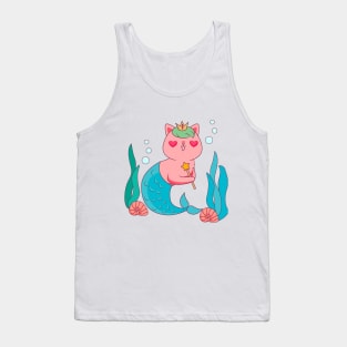 Lovely Mermaid Cat Tank Top